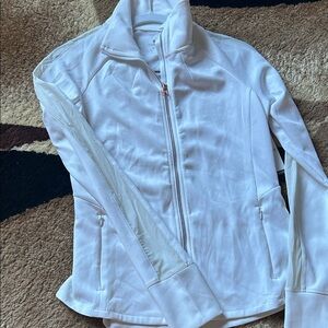 White Women’s Zip-Front Active Jacket